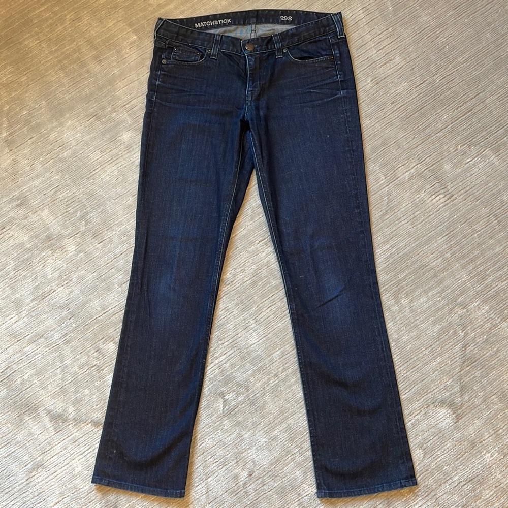 J. CREW Matchstick dark denim jeans. Size 29S.